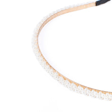 Load image into Gallery viewer, Nollia Faux White Decor Pearl Tiara Headband