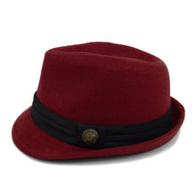 Load image into Gallery viewer, Westend Fall/Winter Trilby Fedora Hat with Button Accent & Band Trim
