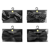Load image into Gallery viewer, Umo Lorenzo 24pc Assorted Men's Patterned Woven Banded Bow Tie Prepack