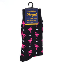 Load image into Gallery viewer, Parquet Men’s Flamingo Novelty Crew Socks