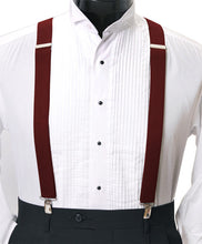 Load image into Gallery viewer, Umo Lorenzo Men’s Clip Suspenders – Adjustable 1 1/4" Classic Suspenders