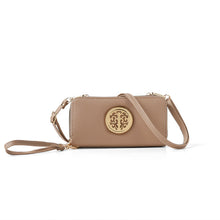 Load image into Gallery viewer, Nollia Ladies Solid Color Wallet on String – Crossbody Wallet with Emblem Accent