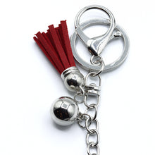 Load image into Gallery viewer, Nollia Bling Crystal Bowling Pin Bag Charm – Sparkly Sports Keychain
