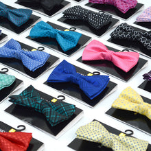 Load image into Gallery viewer, Umo Lorenzo 24pc Assorted Men's Patterned Woven Banded Bow Tie Prepack