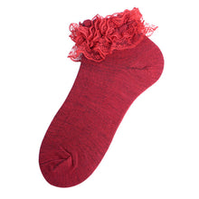Load image into Gallery viewer, Nollia 24-Pack Women's Ruffle Frilly Lace Ankle Socks – Assorted Solid Colors