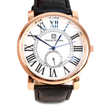 Load image into Gallery viewer, Vincent Di Mani Men's Watch & Bracelet Gift Set – 3-Piece Rose Gold Roman Dial Set
