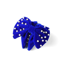 Load image into Gallery viewer, Nollia Thick Velvet Hair Claw Clip with Pearls