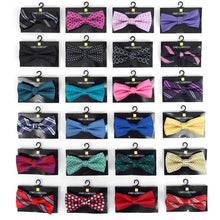 Load image into Gallery viewer, Umo Lorenzo 24pc Assorted Men's Patterned Woven Banded Bow Tie Prepack