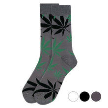 Load image into Gallery viewer, Parquet Women's Weed Leaf Marijuana Novelty Crew Socks – Black or Gray