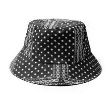 Load image into Gallery viewer, Westend Black Paisley Bucket Hat