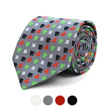 Load image into Gallery viewer, Parquet Poker Card Suits Pattern Novelty Tie – 100% Polyester