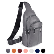Load image into Gallery viewer, Vegan Leather Crossbody Sling Bag with Adjustable Strap