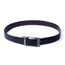 Load image into Gallery viewer, Umo Lorenzo Men's PU Reversible Belt with Silver Buckle – 5 Sizes