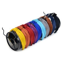 Load image into Gallery viewer, Headband Display Rack with 10 Colorful Headbands – Slat Wall Mount, Iron Mesh Holder (19” Wide)