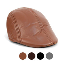 Load image into Gallery viewer, Westend Fall/Winter Traditional PU Leather Ivy Hat – Classic 6-Panel Cap