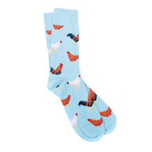 Load image into Gallery viewer, Parquet Men’s Chicken Coop Crew Socks – Sky Blue