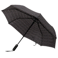 Load image into Gallery viewer, Nollia Compact Black with Colorful Bubble Auto-Open Umbrella – 12" Travel Size, Wind-Resistant