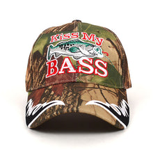 Load image into Gallery viewer, Parquet "Kiss My Bass" Camo 3D Embroidered Baseball Cap
