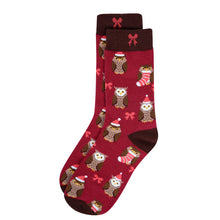 Load image into Gallery viewer, Parquet Women's Owl Christmas Novelty Socks