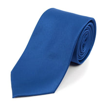 Load image into Gallery viewer, Umo Lorenzo Solid Satin Tie & Matching Hanky Set – 3.25" Poly Neck Tie