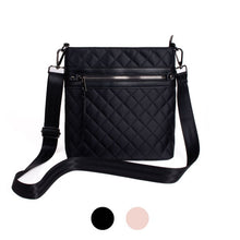 Load image into Gallery viewer, Nollia Ladies Nylon Quilted Large Crossbody Bag – Black Or Pink