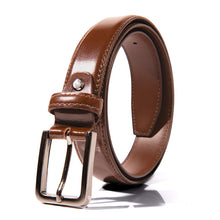 Load image into Gallery viewer, Umo Lorenzo Men's Genuine Leather Dress Belt – Cognac, 10 Sizes (30–48)