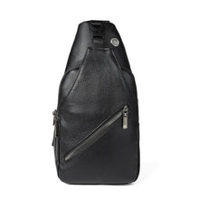 Load image into Gallery viewer, PU Leather Sling Bag - Adjustable with Slanted Zipper & Multi-Compartment