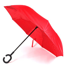 Load image into Gallery viewer, Parquet Reverse Open Inverted Umbrella with C-Shaped Handle