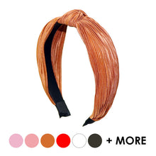 Load image into Gallery viewer, Nollia Pleated Solid "C" Shaped Headband – 12 Color Options