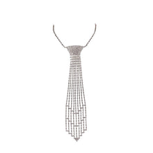 Load image into Gallery viewer, Nollia Women's Rhinestone Gold Necktie Necklace