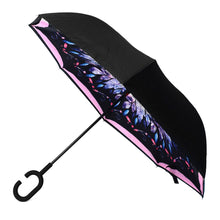 Load image into Gallery viewer, Parquet Reverse Open Inverted Umbrella with C-Shaped Handle