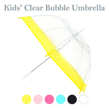 Load image into Gallery viewer, Kids' Clear Bubble Umbrella - Petite See-Thru Clear - Color Border