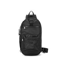 Load image into Gallery viewer, Waterproof Nylon Sling Bag for Travel and Fitness - Black with Bottle Holder