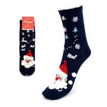 Load image into Gallery viewer, Ladies Christmas Santa Claus Crew Socks