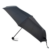 Load image into Gallery viewer, Parquet Black Telescopic Compact Umbrella – Auto-Open, Plastic Handle, 12" Travel Size