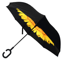 Load image into Gallery viewer, Parquet Reverse Open Inverted Umbrella with C-Shaped Handle