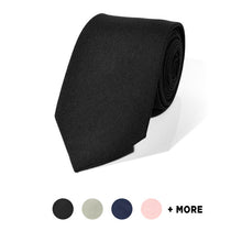 Load image into Gallery viewer, Umo Lorenzo Men's 100% Cotton Solid Slim Ties – 2.5" Width