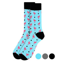 Load image into Gallery viewer, Parquet Men’s Flamingo Novelty Crew Socks