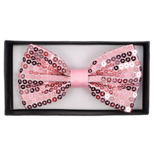 Load image into Gallery viewer, Men’s 2.5" Sparkle Sequin Banded Bow Tie – Pre-Tied, 9 Colors