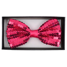 Load image into Gallery viewer, Men’s 2.5" Sparkle Sequin Banded Bow Tie – Pre-Tied, 9 Colors
