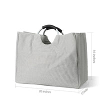Load image into Gallery viewer, Collapsible Fabric Laundry Bag with Metal Handles