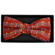 Load image into Gallery viewer, Men's Music Note Banded Bow Tie