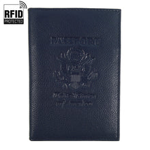 Load image into Gallery viewer, RFID Genuine Leather American Eagle Embossing Passport Case