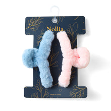 Load image into Gallery viewer, Nollia 2pc Faux Fur Claw Hair Clip Set