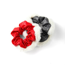 Load image into Gallery viewer, Nollia 2-Piece Faux Leather and Fur Scrunchie Set – Chic Vegan Hair Accessories