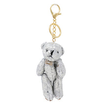 Load image into Gallery viewer, Nollia Sequin Teddy Bear Bag Charm – Color-Changing Keychain Accessory