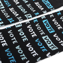 Load image into Gallery viewer, Parquet Men’s Vote Pattern Novelty Crew Socks – Black