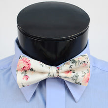Load image into Gallery viewer, Floral Wedding Cotton Banded Bow Tie