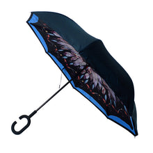 Load image into Gallery viewer, Parquet Reverse Open Inverted Umbrella with C-Shaped Handle
