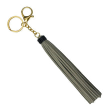 Load image into Gallery viewer, Nollia Leather Tassel Bag Charm – Chic Keychain Accessory (Brown, Gray, Or Pink)